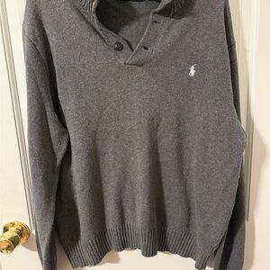 Ralph Lauren Charcoal button up  Sweater for Men